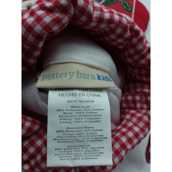 Pottery Barn Kids elodie Christmas Stocking Santa Train Holiday Xmas Quilted Red - Picture 8 of 11